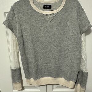Pencey Gray and Cream Women's Sweater